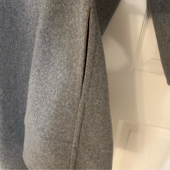 Vince Reversible Collarless Wool Blend Coat in Dark Camel/ Med H Grey Size M - Picture 9 of 12